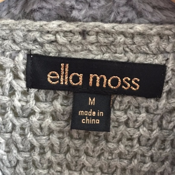 Ella Moss Faux Shearling Vest Platinum Gray Size M - Picture 4 of 8
